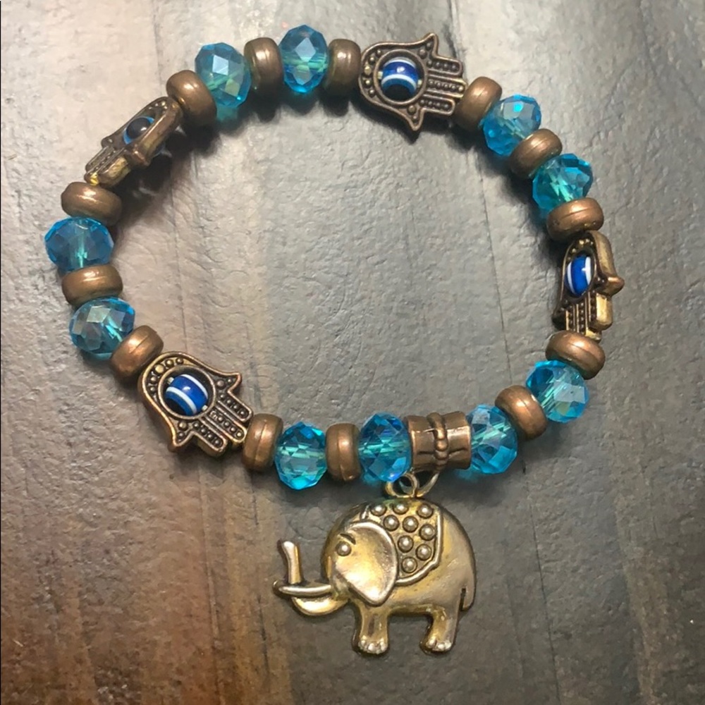 Elephant third eye bracelet